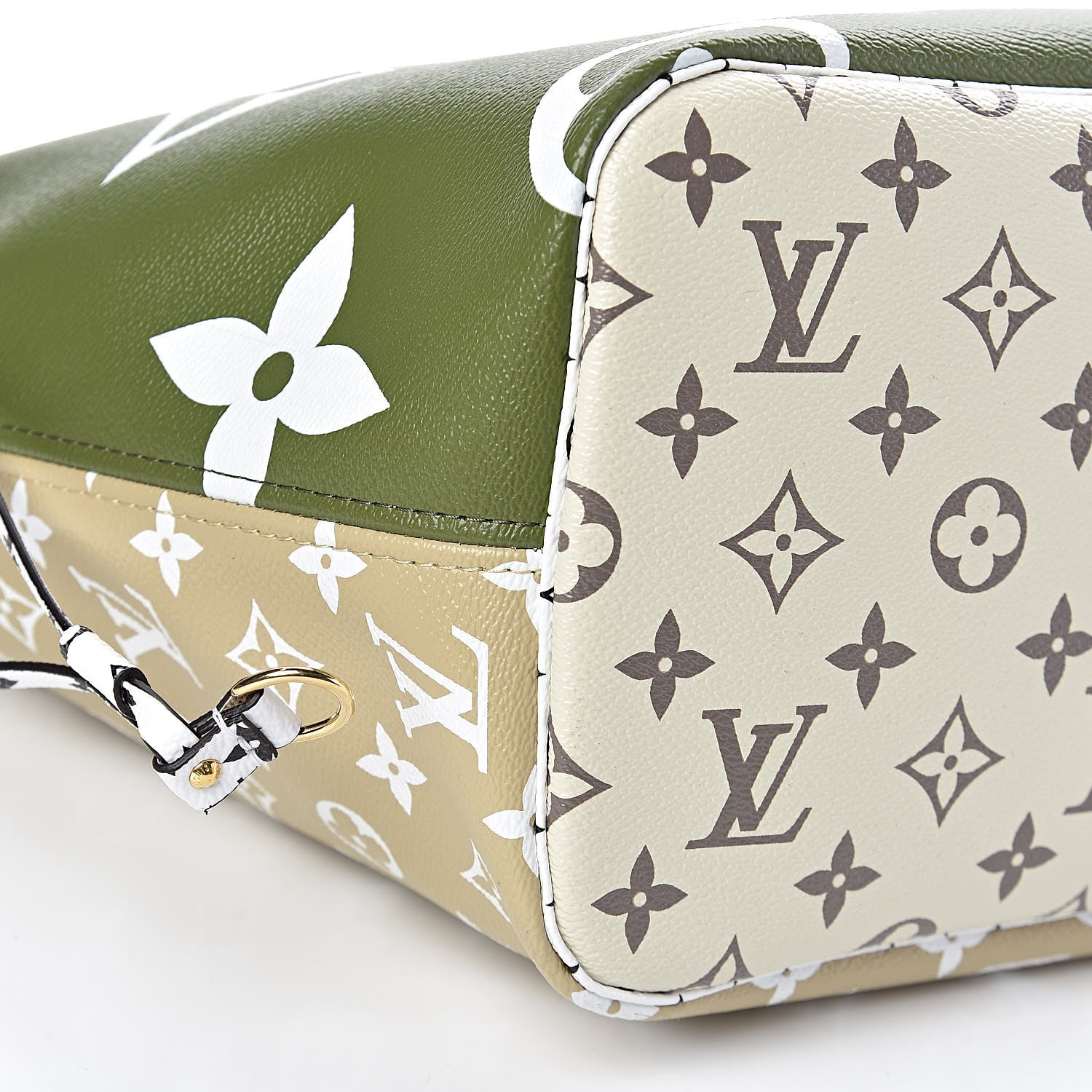 Louis Vuitton Monogram Giant Neverfull MM Kaki 9 of 10