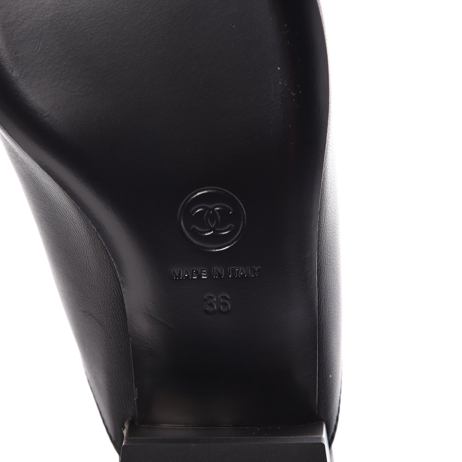 Chanel Lambskin Grosgrain Cap Toe Mules 36 Black 6 of 8