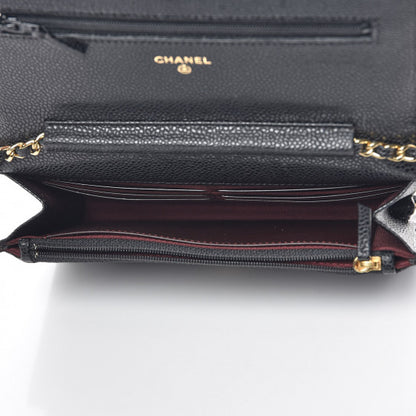 Chanel Caviar Quilted Wallet On Chain WOC Black 5 of 9