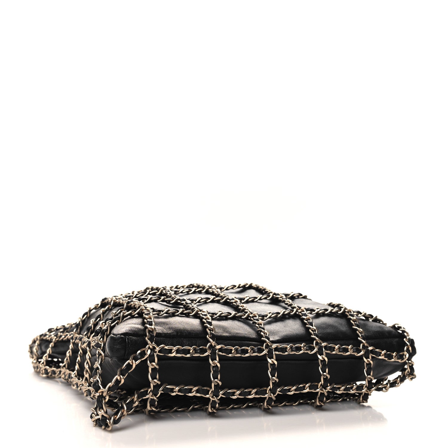 Chanel Lambskin Large Shopping Chain Tote Black 4 of 10