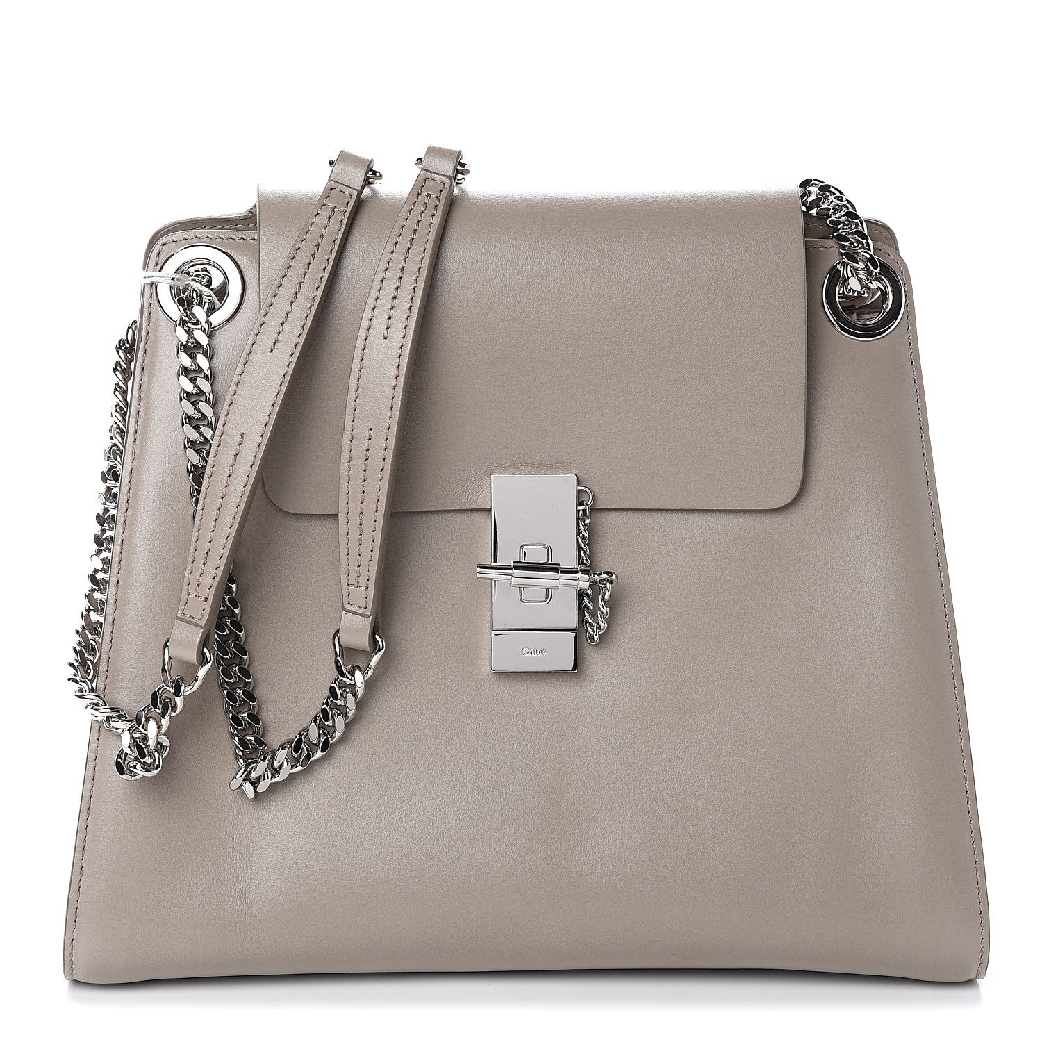 Chloe Shiny Calfskin Medium Annie Shoulder Bag Motty Grey 1 of 8