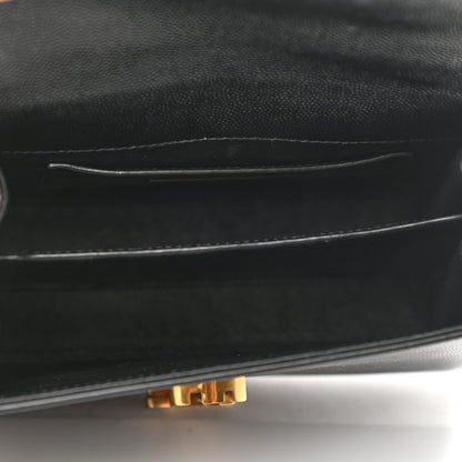 Saint Laurent Grain de Poudre Mini Classic Monogram Cassandra Top Handle Black 5 of 11