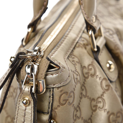 Gucci Metallic Soft Guccissima Medium Sukey Top Handle Bag Champagne 10 of 17
