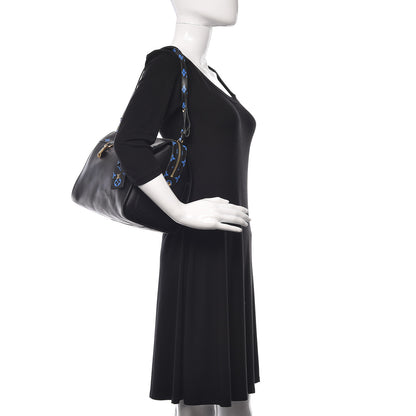 Louis Vuitton Smooth Calfskin Colored Monogram Speedy Amazon MM Blue Black 2 of 8