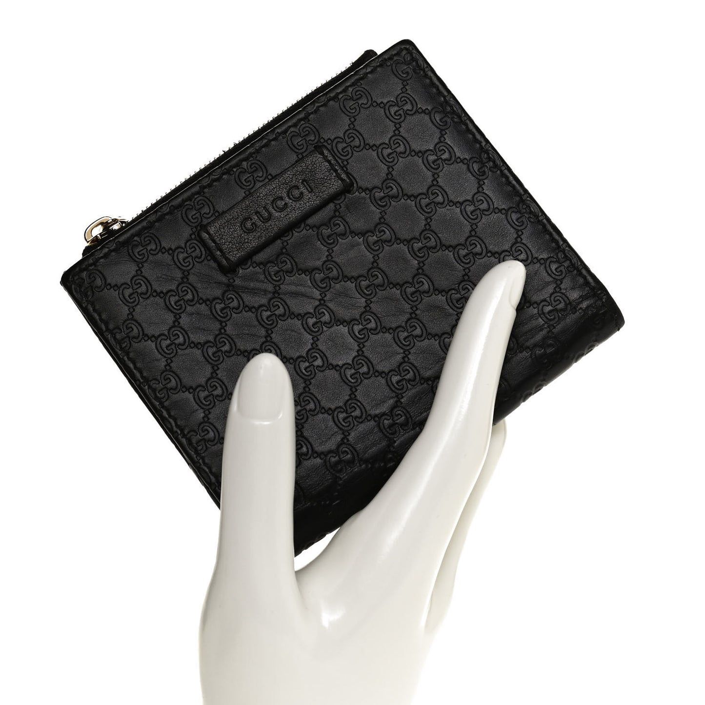 Microguccissima Snap Bi-Fold Wallet Black