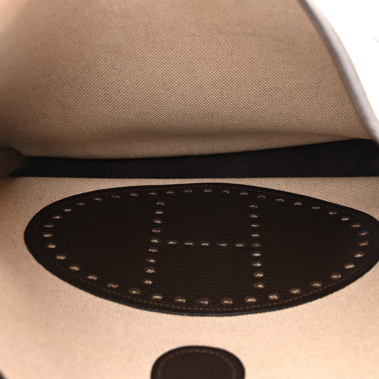 Hermes Toile Taurillon Clemence Evelyne II GM Ecru Ebene 5 of 10