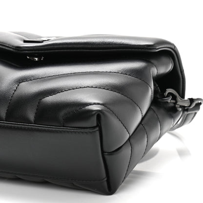 Saint Laurent Calfskin Y Quilted Monogram Toy Loulou Crossbody Bag Black 10 of 11