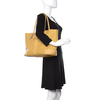 MCM Coated Canvas Shopper Tote Yellow 2 of 9
