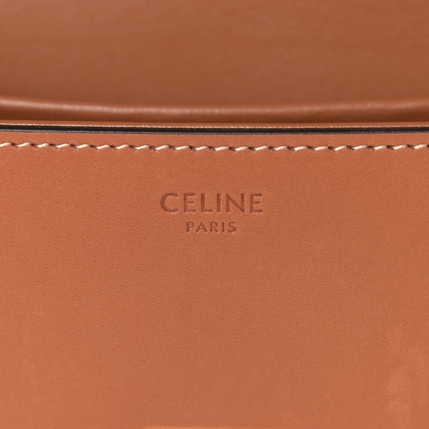 Natural Calfskin Triomphe Shoulder Bag Tan