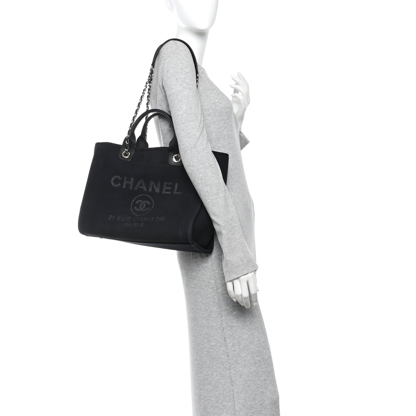 Mixed Fibers Small Deauville Tote Black