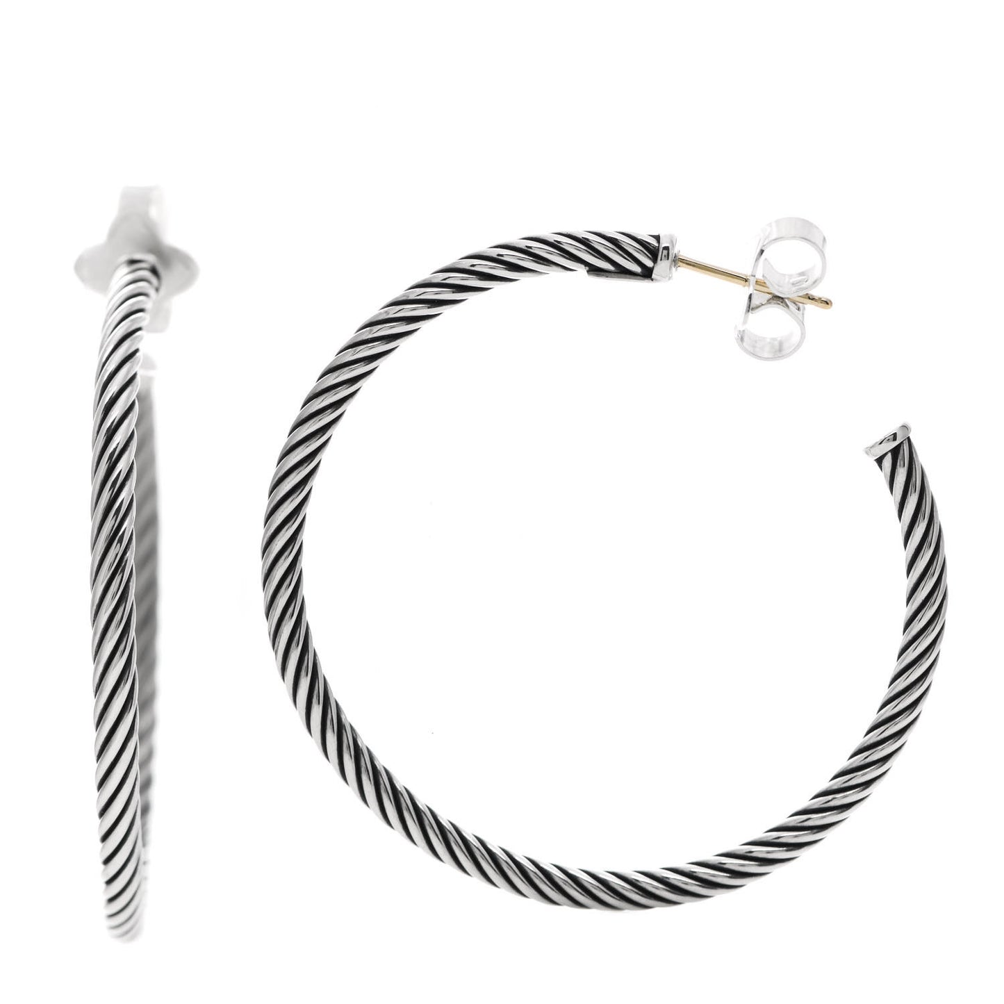 Sterling Silver Medium Cable Classics Hoop Earrings