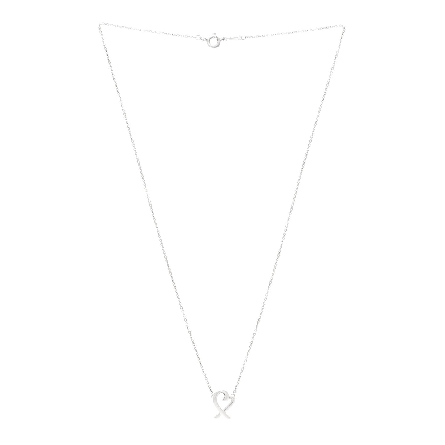 Sterling Silver Mini Paloma Picasso Loving Heart Pendant Necklace