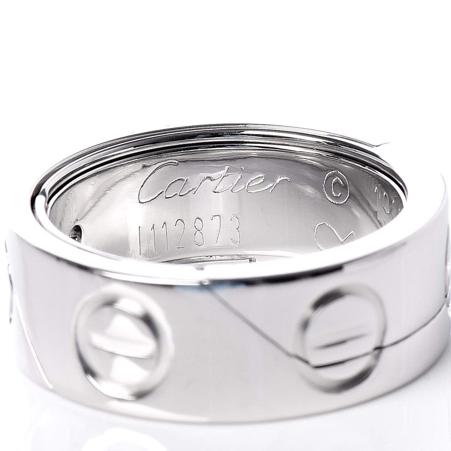 18K White Gold 7mm Astro LOVE Ring 50 5.25