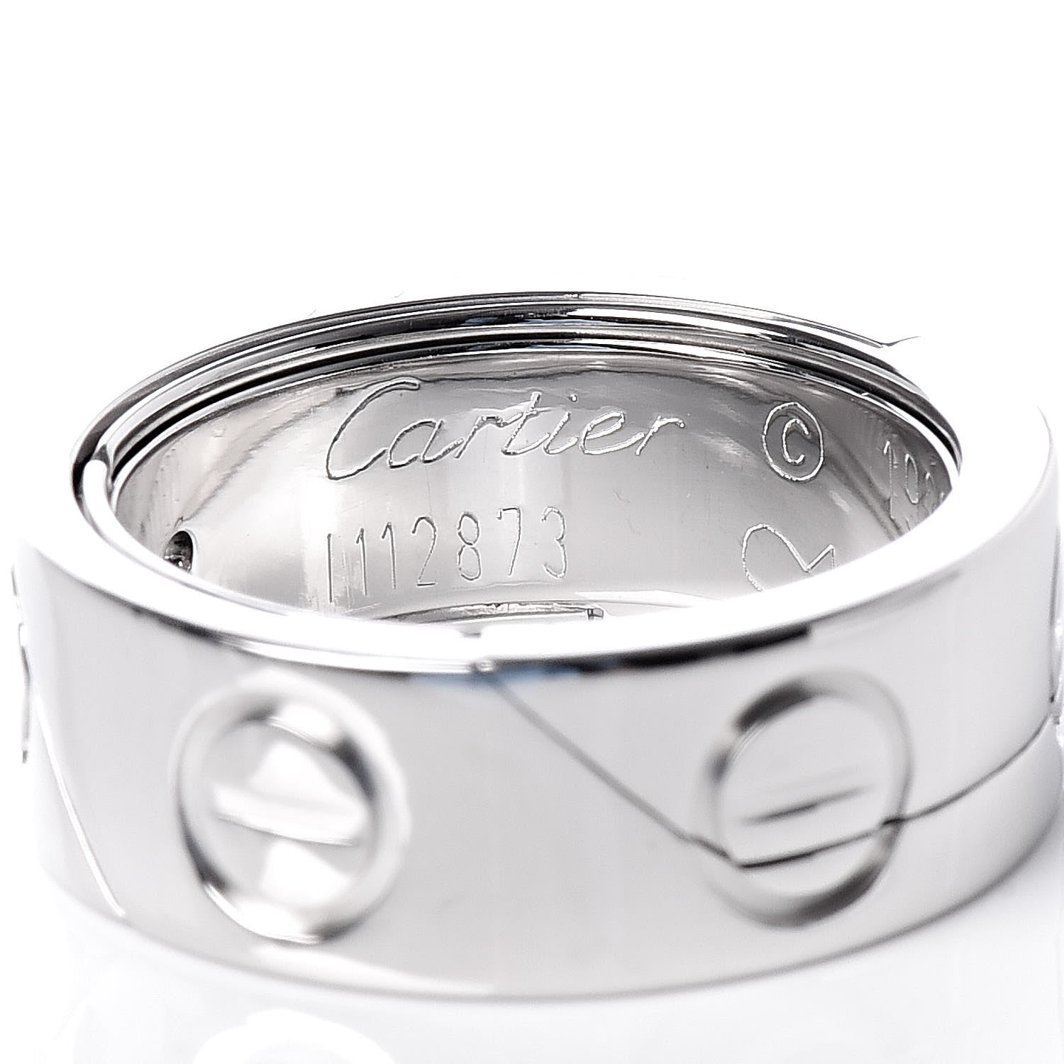 Cartier 18K White Gold 7mm Astro LOVE Ring 50 5.25 6 of 7
