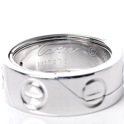 Cartier 18K White Gold 7mm Astro LOVE Ring 50 5.25 6 of 7