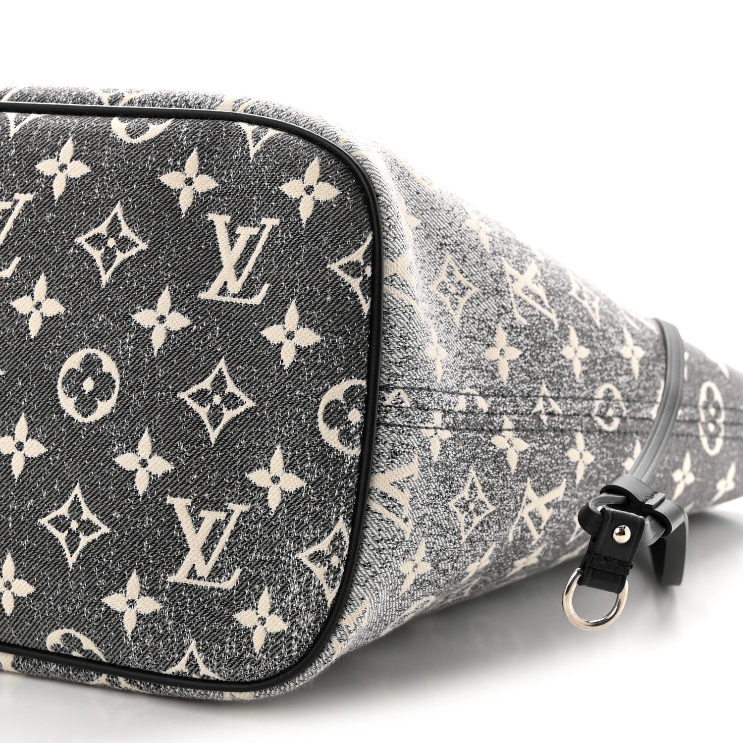 Louis Vuitton Denim Monogram Jacquard Neverfull MM Grey 10 of 10