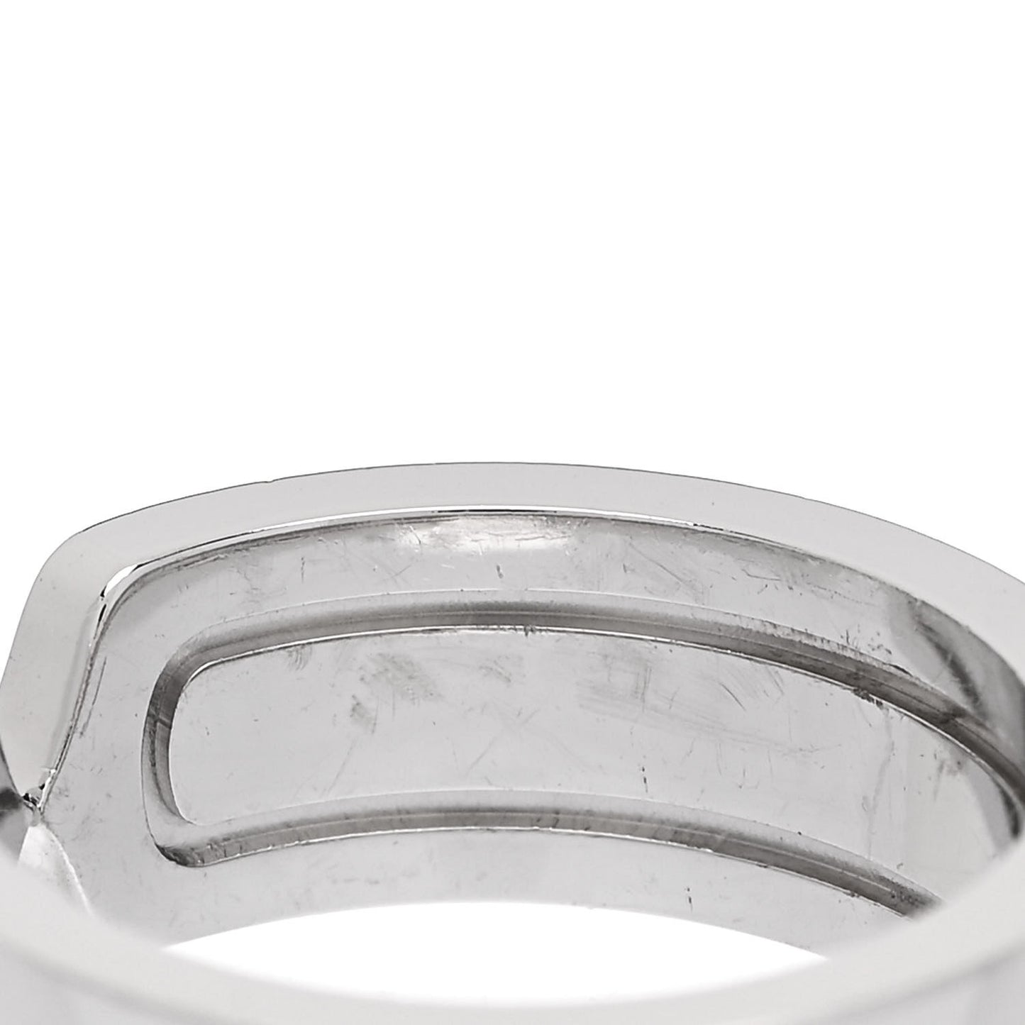 18K White Gold 6.5mm C De Cartier Ring 48 4.5