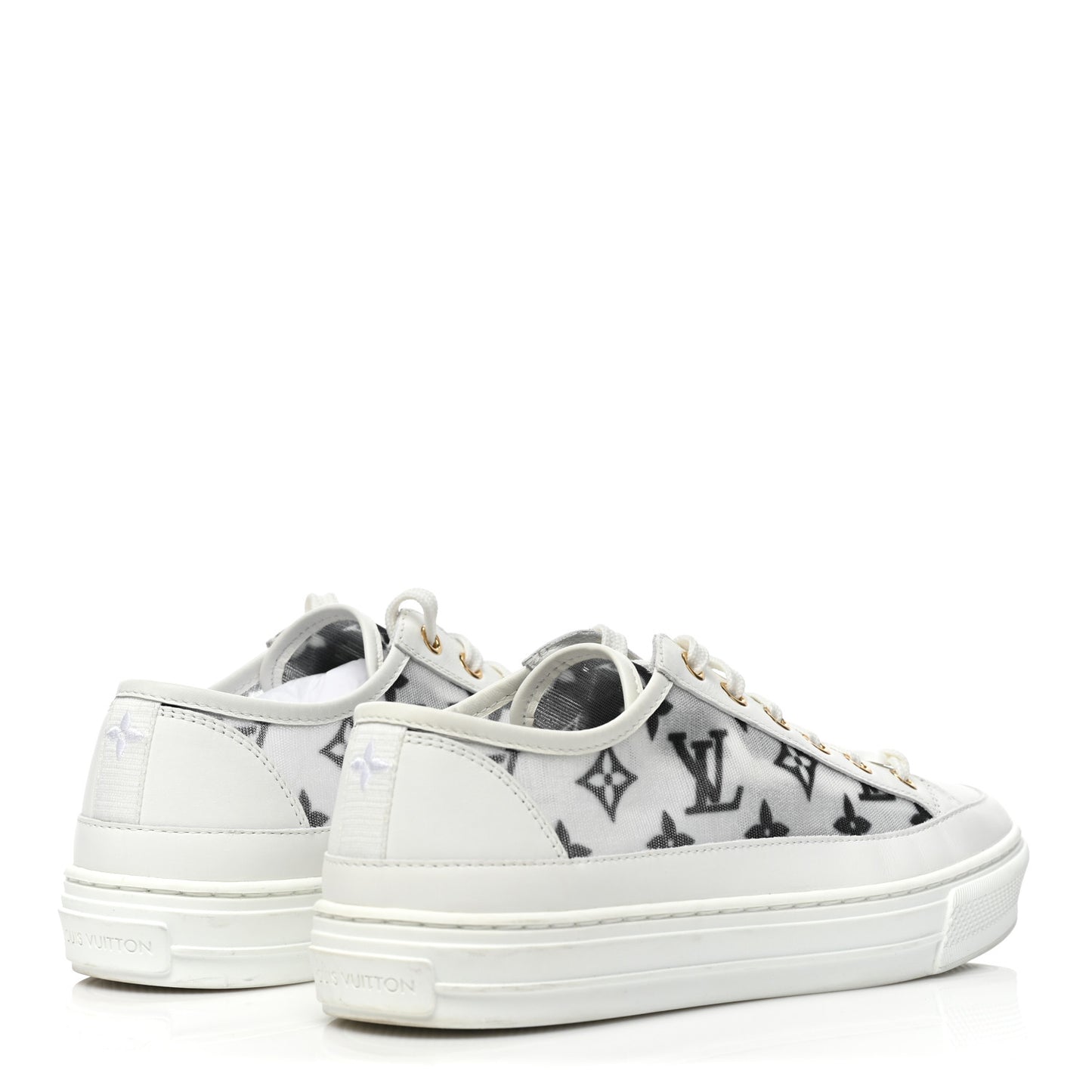 Technical Fabric Calfskin Monogram Stellar Sneakers 38 Black