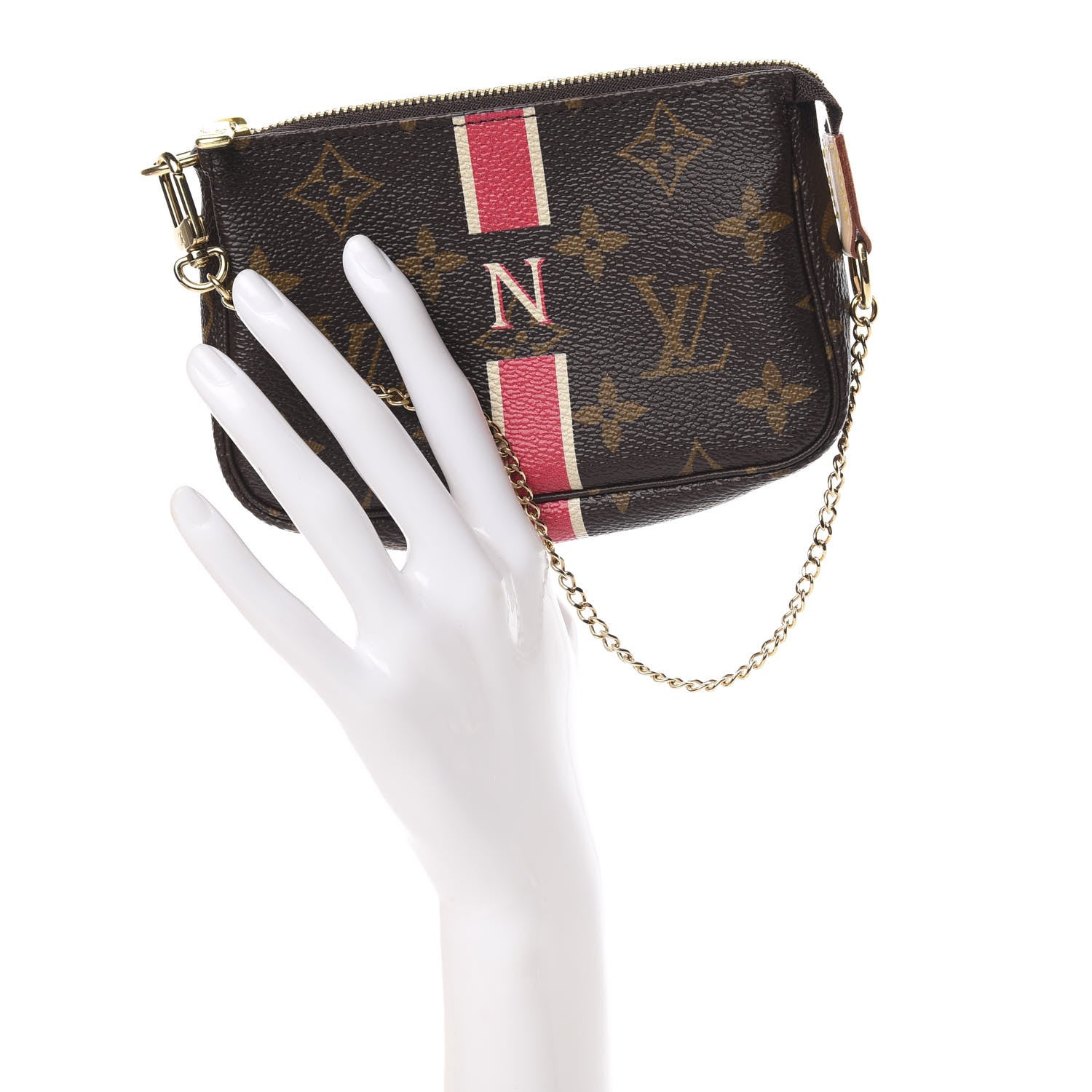 Louis Vuitton Monogram My LV Heritage Mini Pochette Accessories Fuchsia Ivory 2 of 9