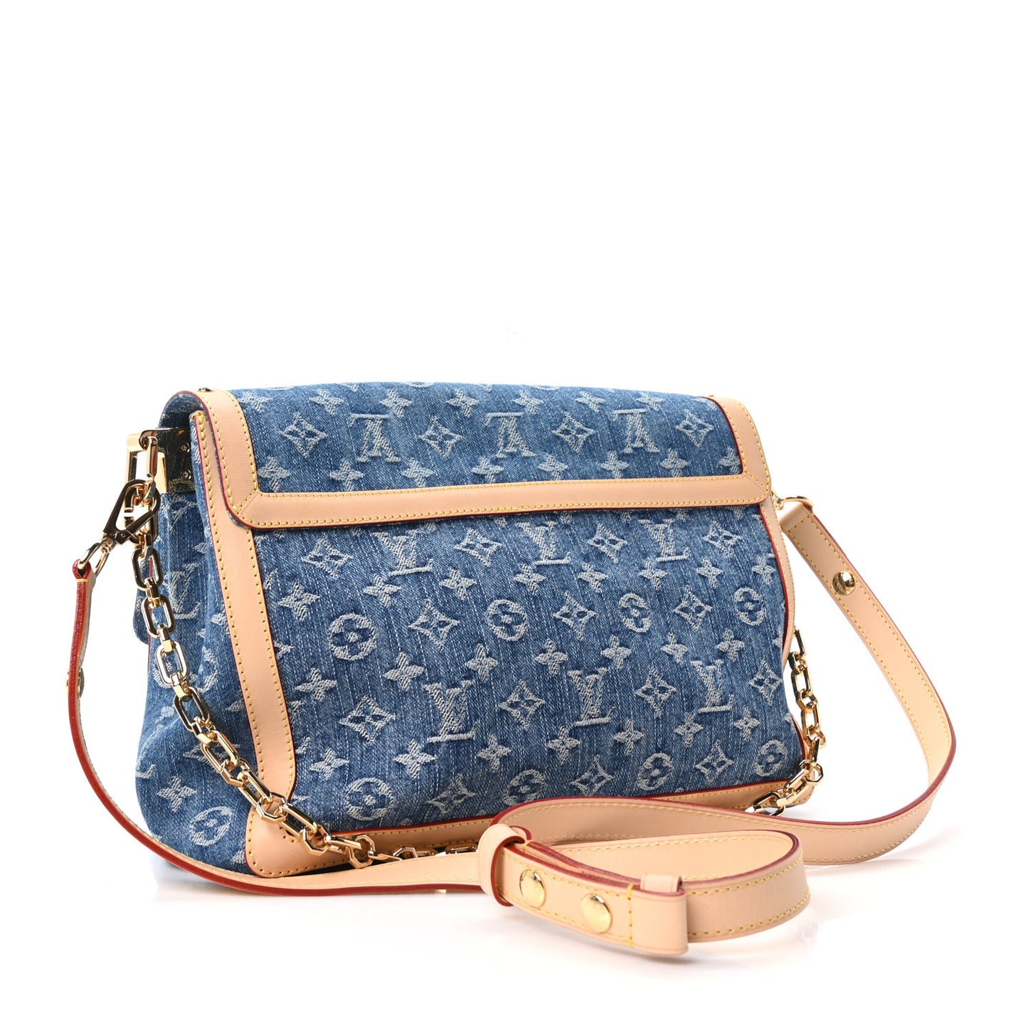 Denim Monogram Dauphine Soft GM Blue