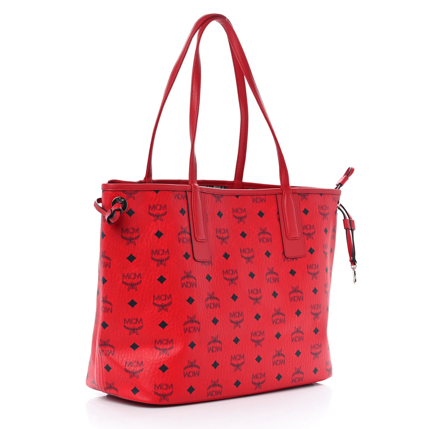 Visetos Medium Liz Reversible Shopper Tote Ruby Red