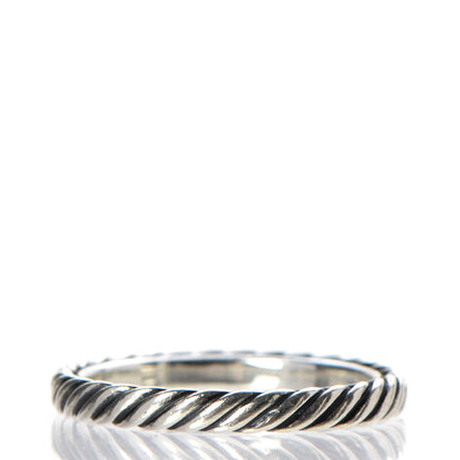 David Yurman Sterling Silver Cable Classics Band Ring 54 7 4 of 4