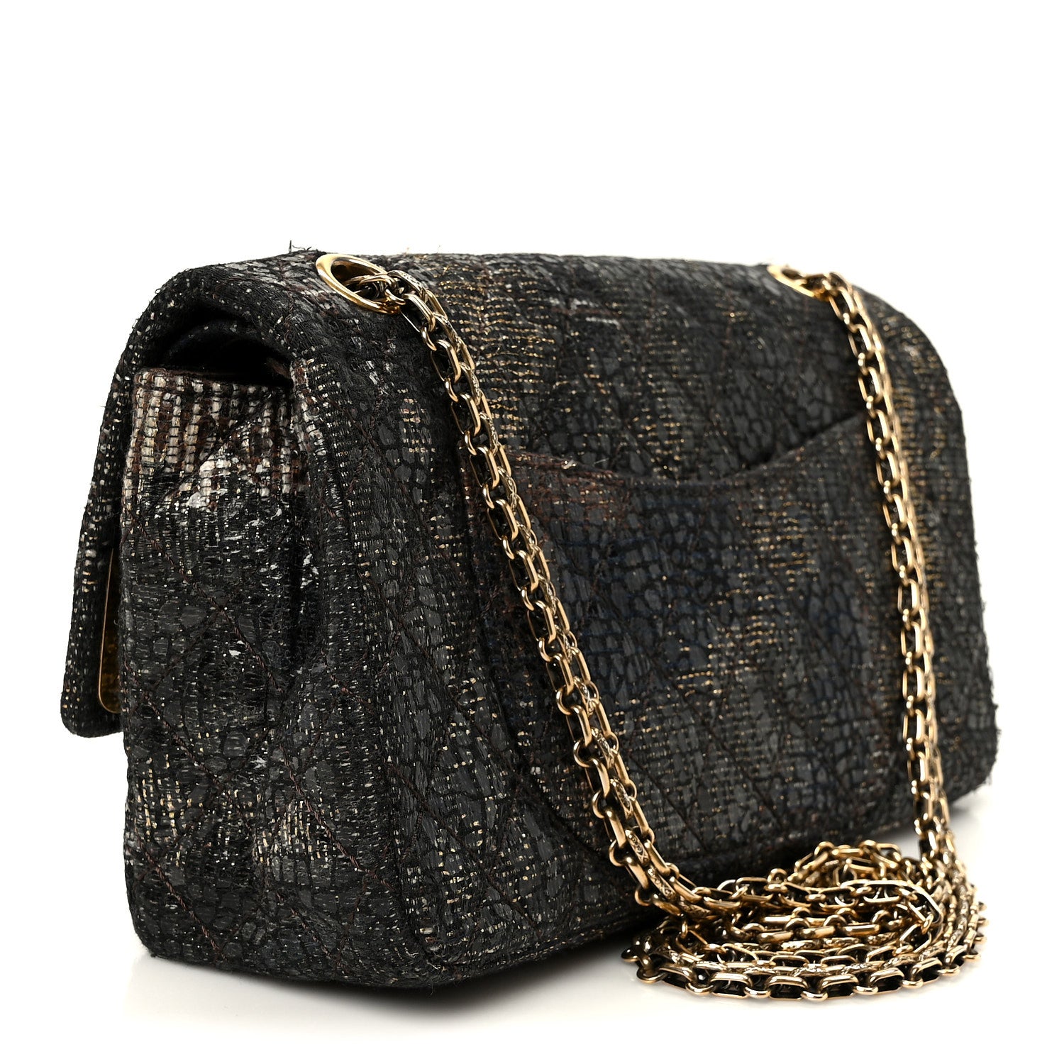 Chanel Metallic Glazed Tweed Quilted 2.55 Paris Shanghai Reissue 226 Flap Multicolor 3 of 10