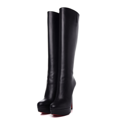 Christian Louboutin Calfskin Bianca Botta 140 Knee Boots 36 Black 2 of 9
