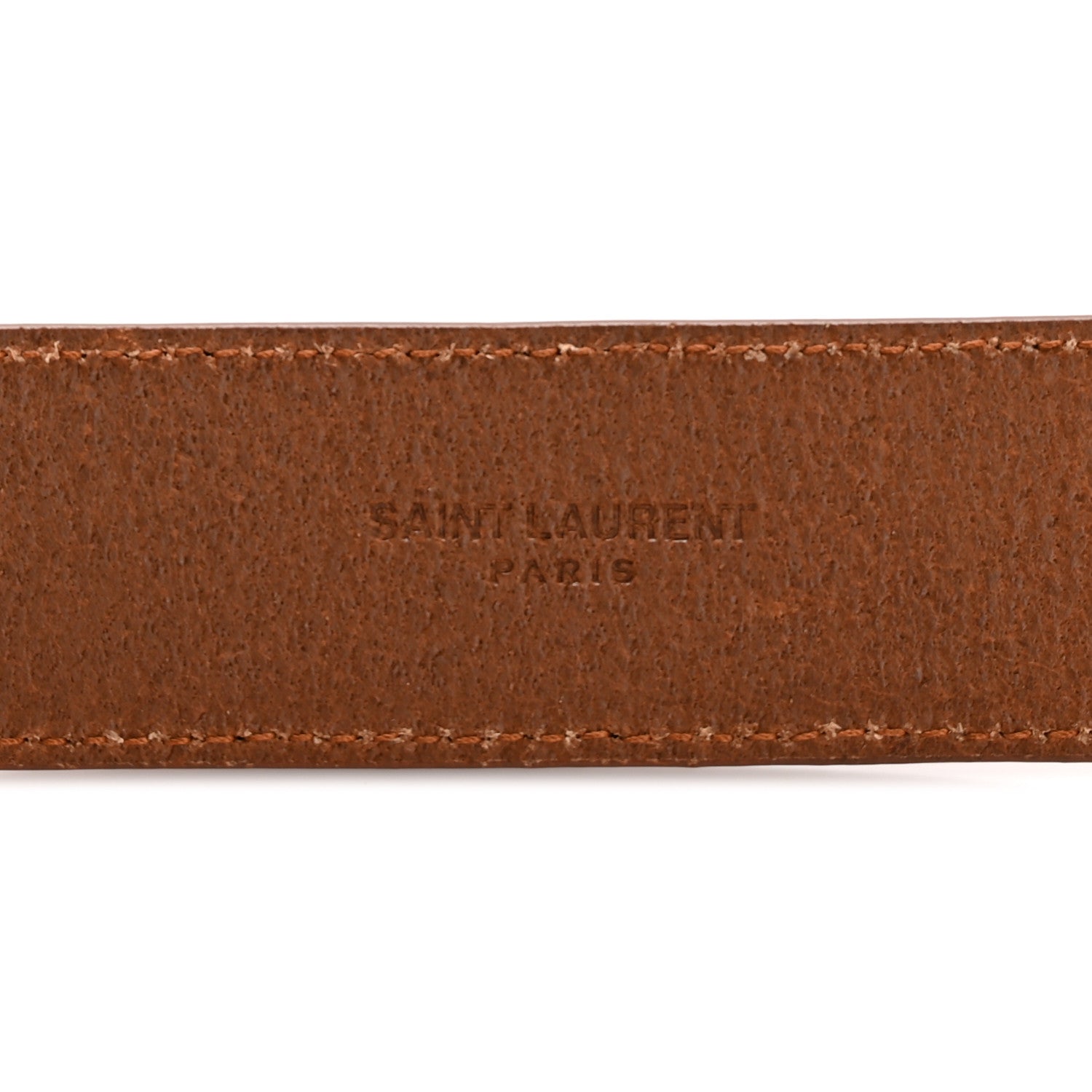 Saint Laurent Lacquered Calfskin La 66 Buckle Belt 85 34 Brown 5 of 7