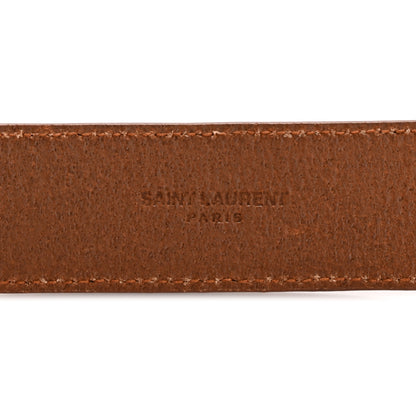 Saint Laurent Lacquered Calfskin La 66 Buckle Belt 85 34 Brown 5 of 7
