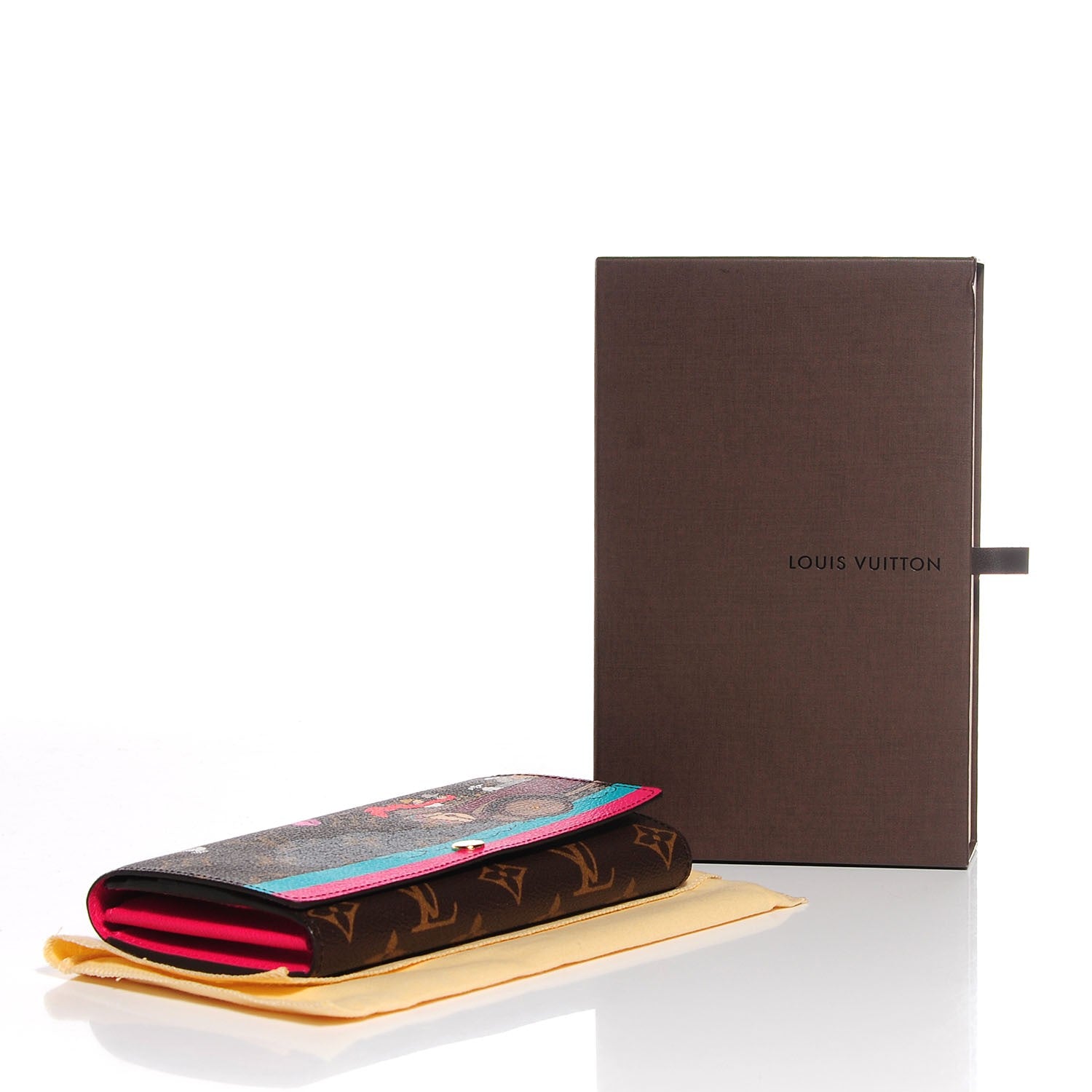 Louis Vuitton Monogram 2015 Christmas Animation Sarah Wallet Hibiscus 4 of 6
