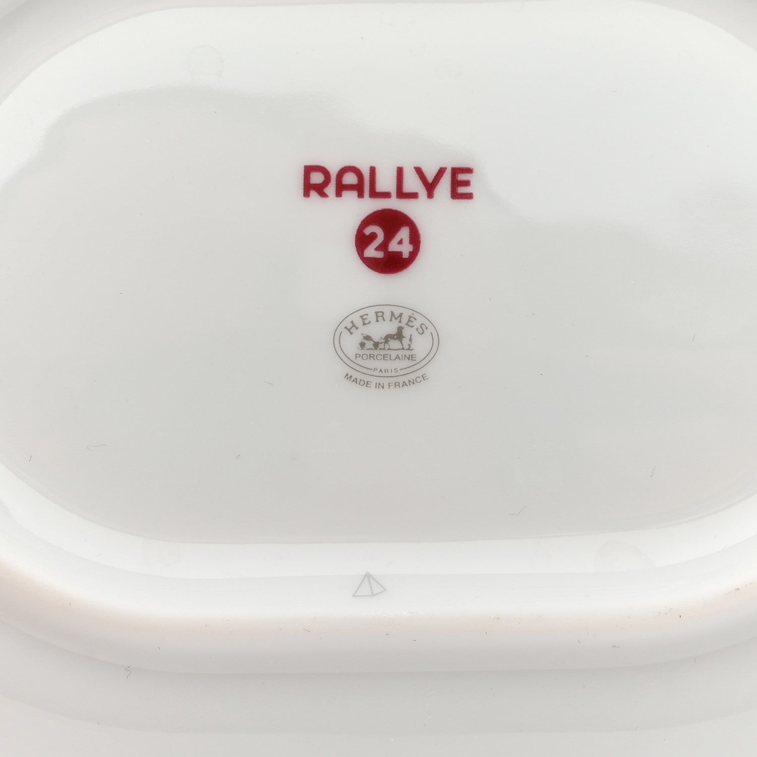 Hermes Porcelain Rallye 24 Mini Oval Plate Vert 4 of 5