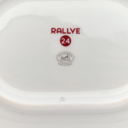 Hermes Porcelain Rallye 24 Mini Oval Plate Vert 4 of 5