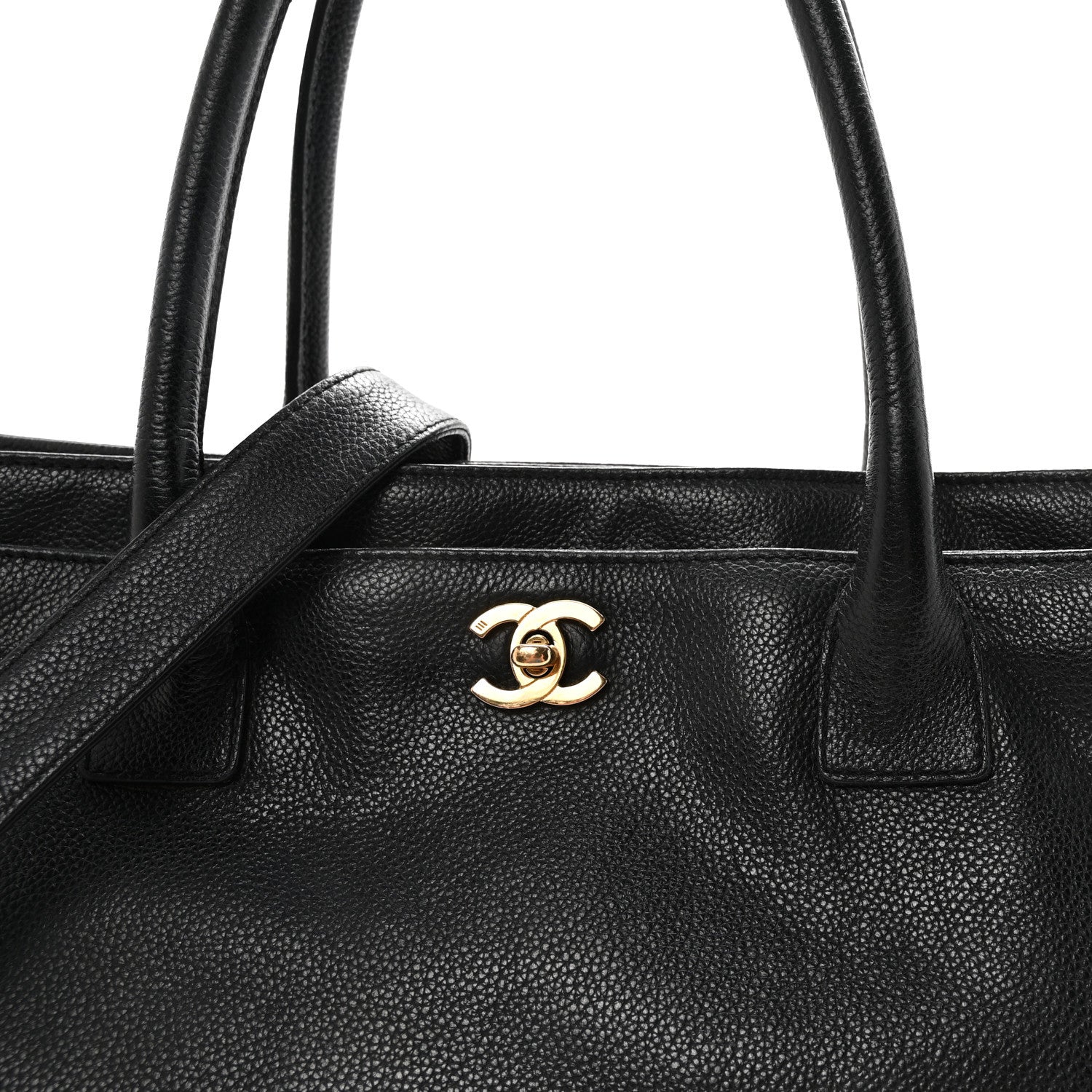Chanel Calfskin Cerf Executive Shopper Tote Black 8 of 10
