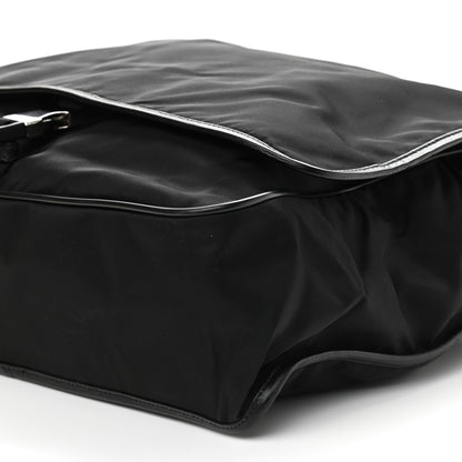 Prada Tessuto Nylon Saffiano Messenger Satchel Black 9 of 11