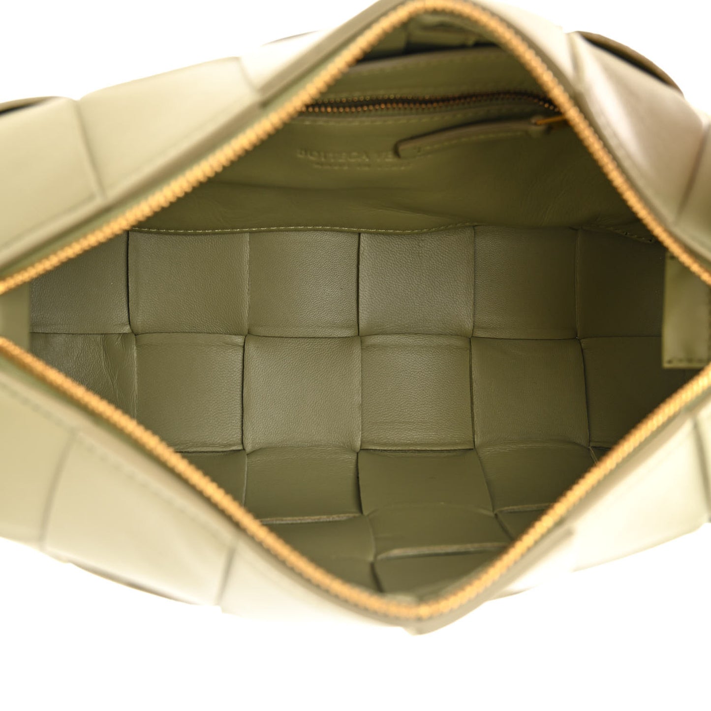 Lambskin Maxi Intrecciato Brick Cassette Bag Beige