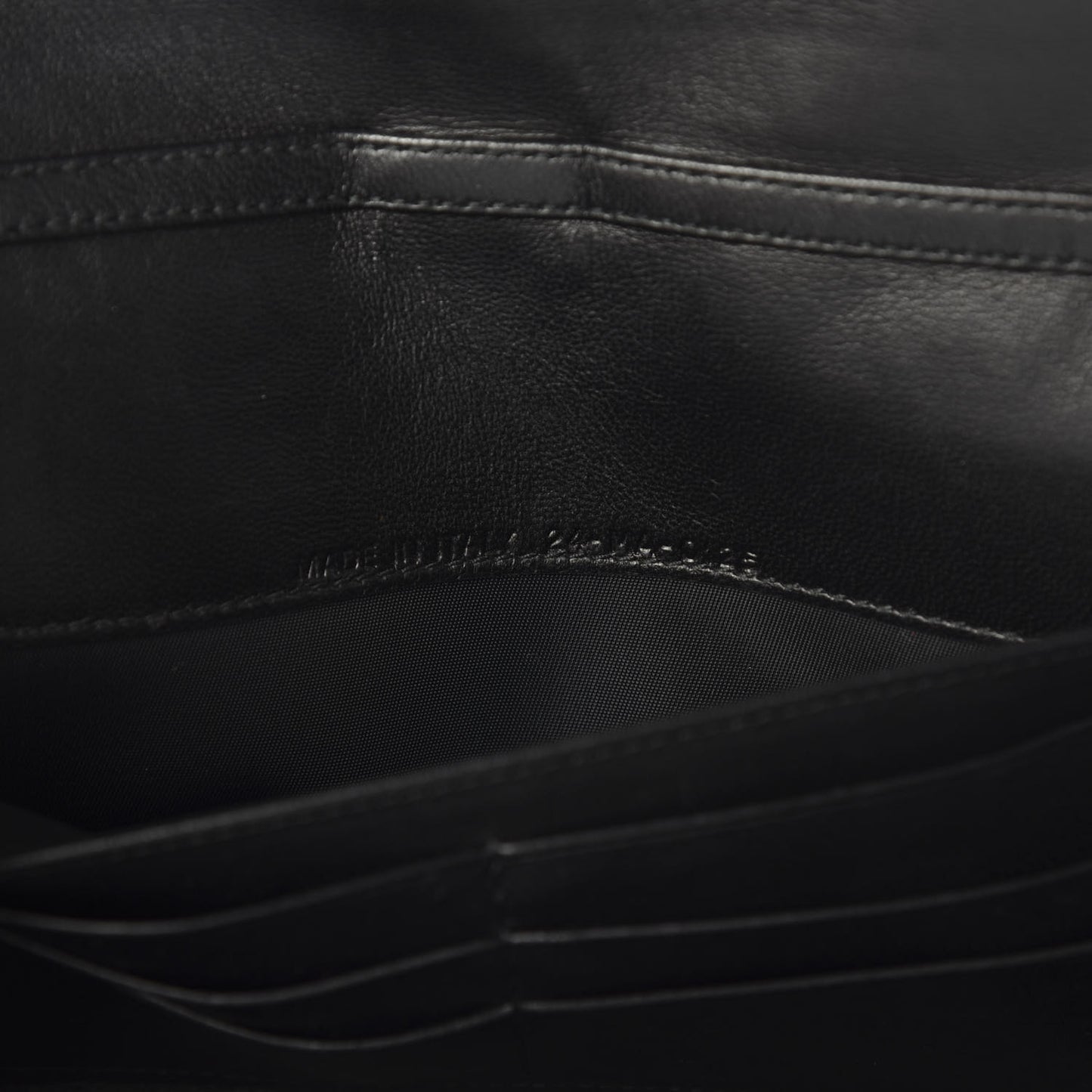 Lambskin Diorama Croisiere Chain Wallet Black