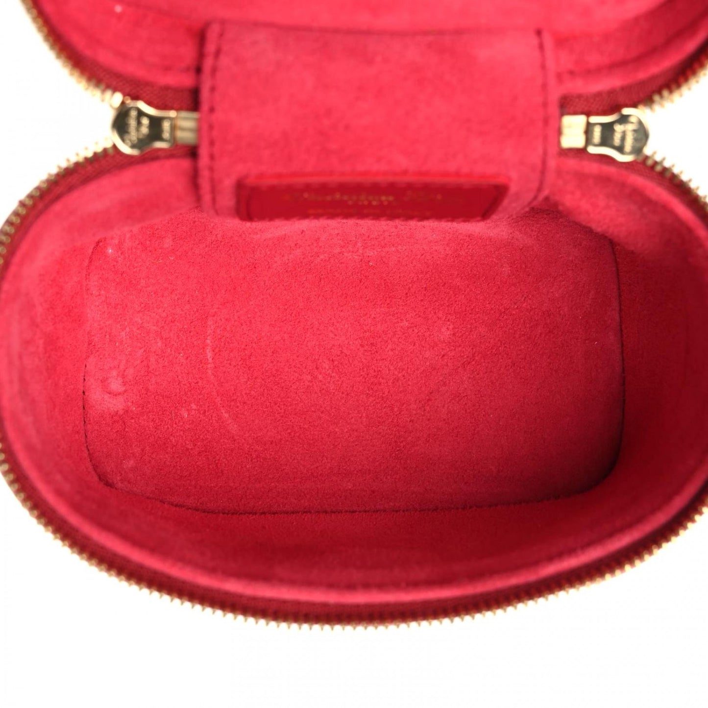 Lambskin Cannage Micro Vanity Case Poppy Red