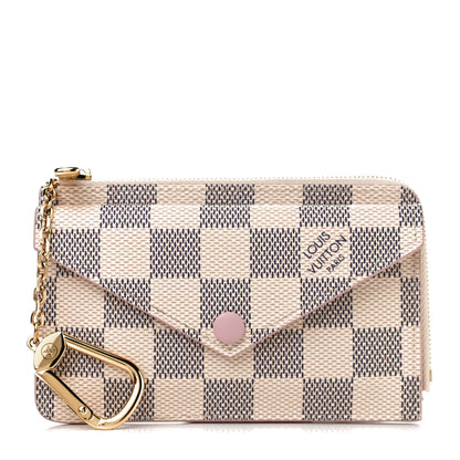Louis Vuitton Damier Azur Recto Verso Card Holder Rose Ballerine 1 of 10