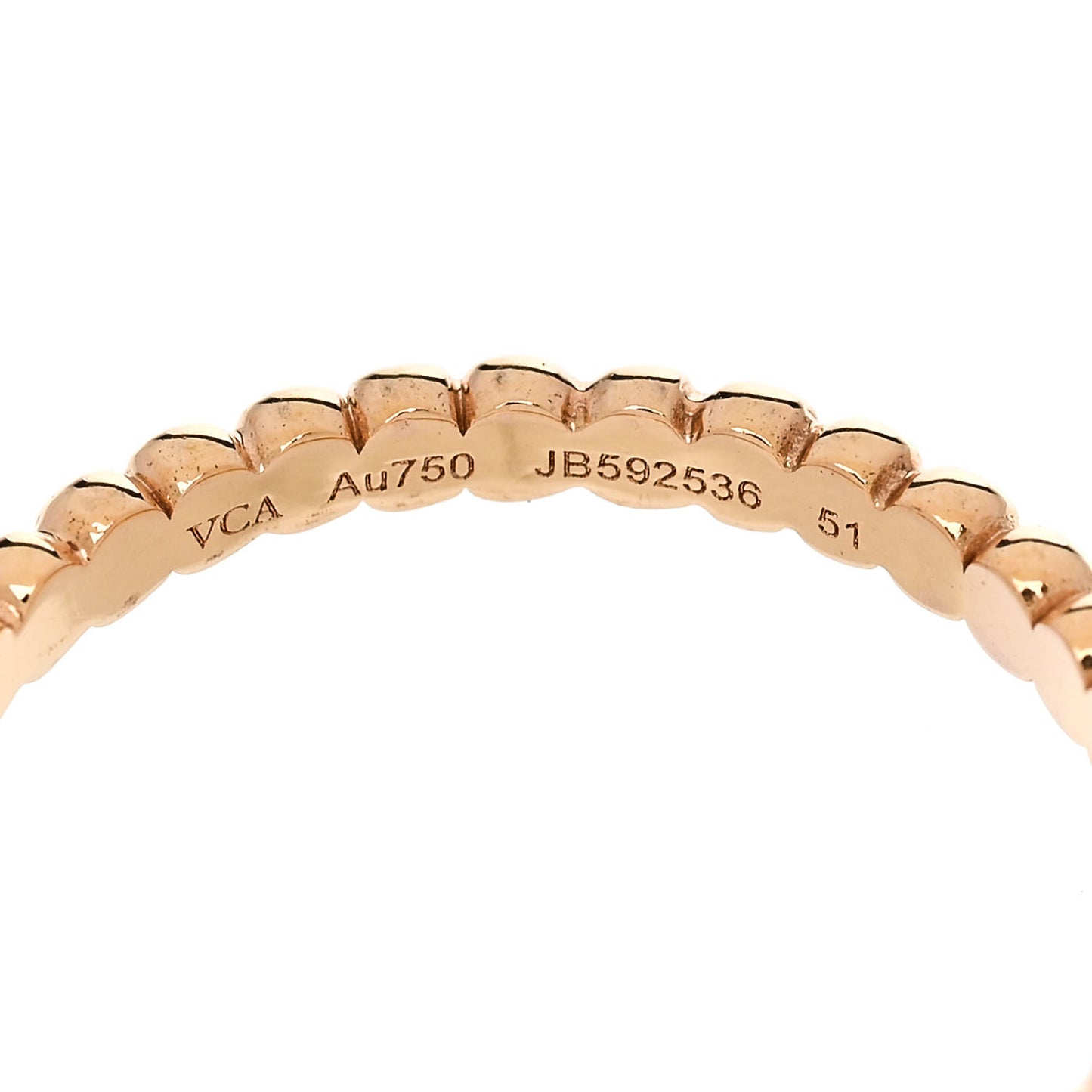 18K Rose Gold Small Perlee Ring 51 5.75