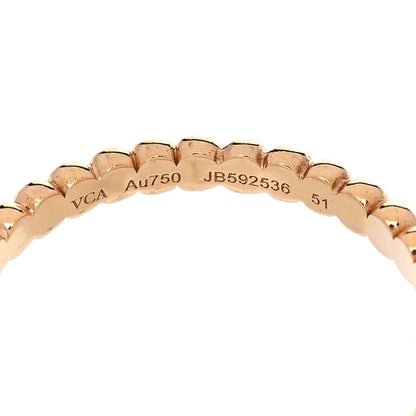 Van Cleef & Arpels 18K Rose Gold Small Perlee Ring 51 5.75 4 of 5