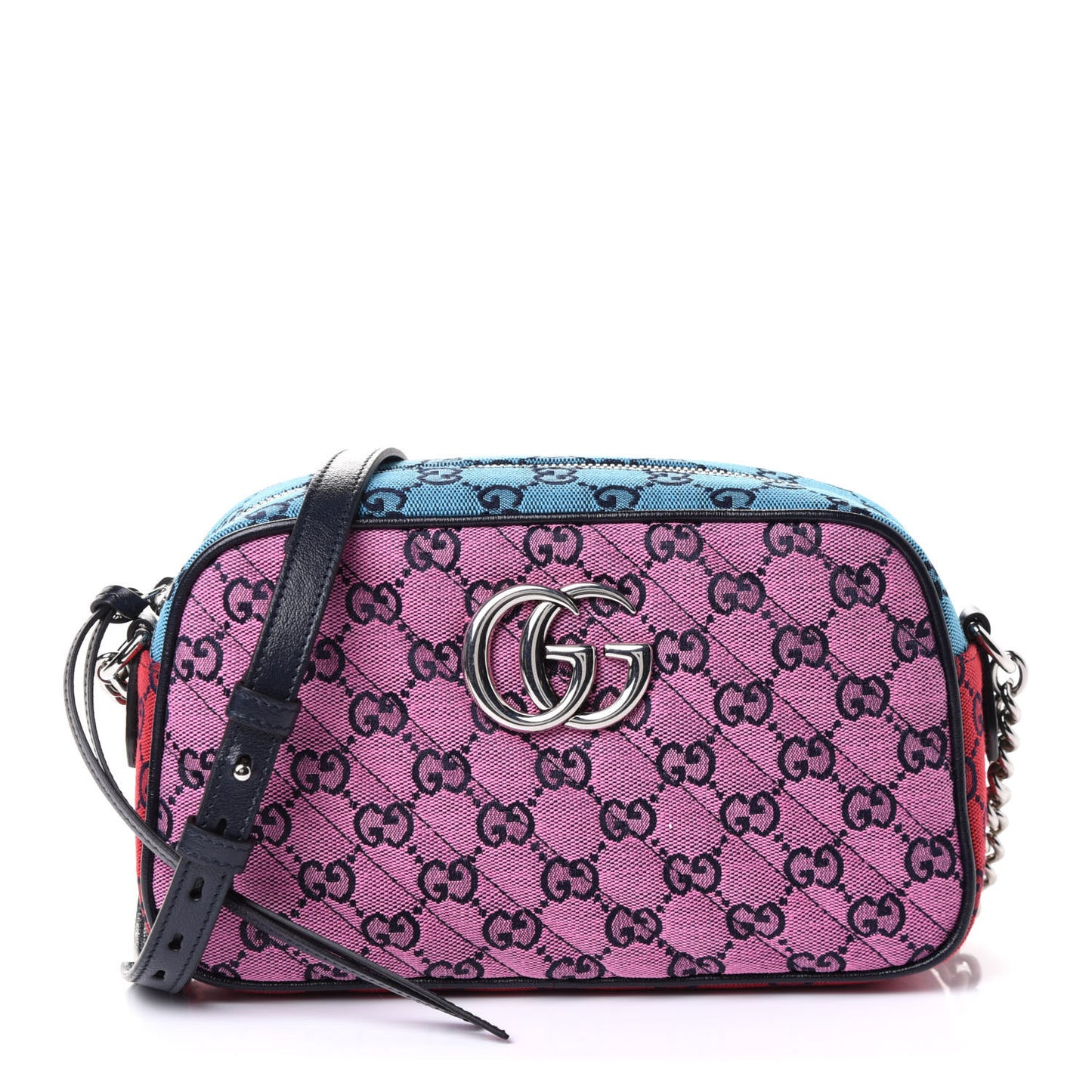 Monogram Multicolor Matelasse Diagonal Small GG Marmont Chain Shoulder Bag Pink Blue Green Red Light Blue
