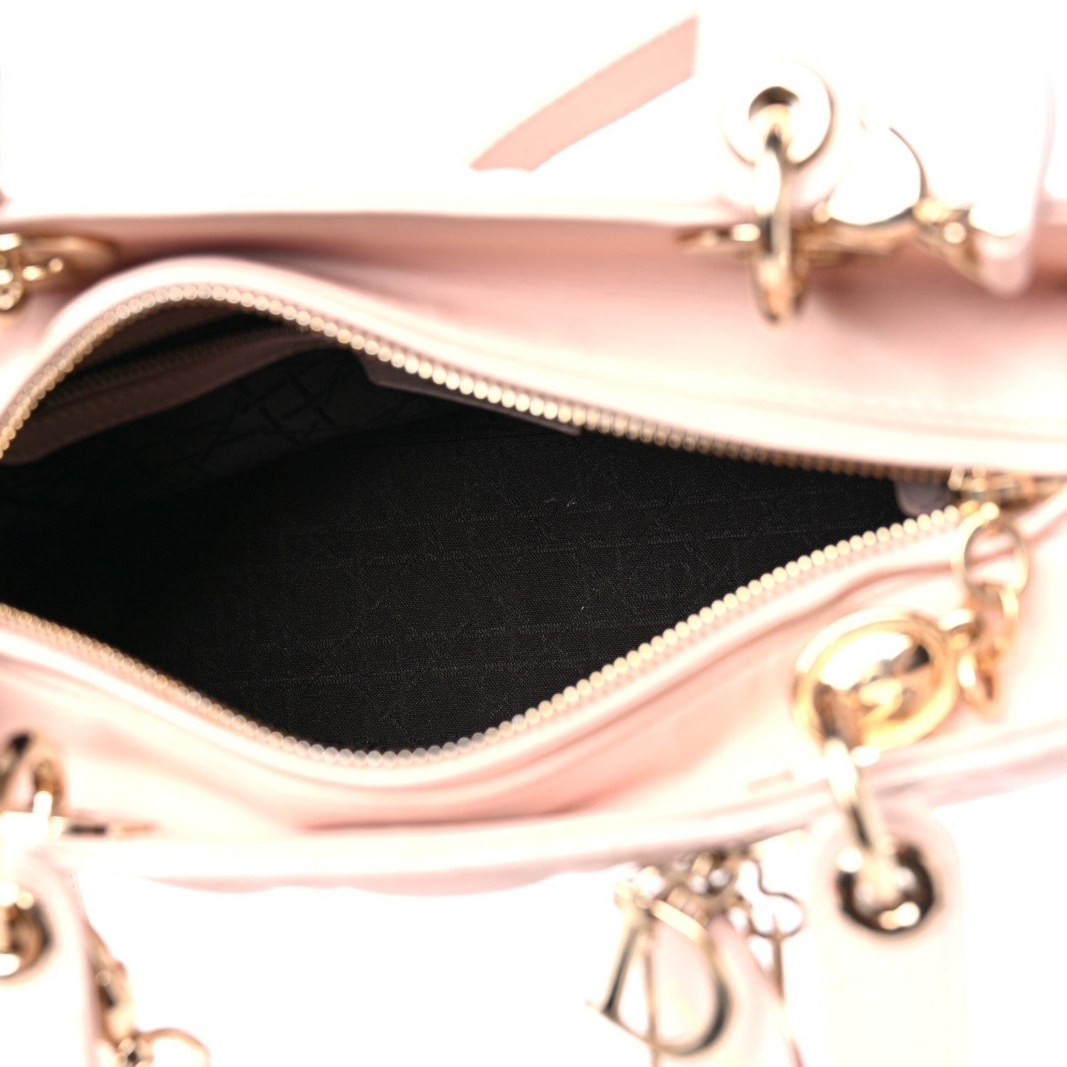 Christian Dior Lambskin Cannage Medium Lady Dior Rose Poudre 5 of 17