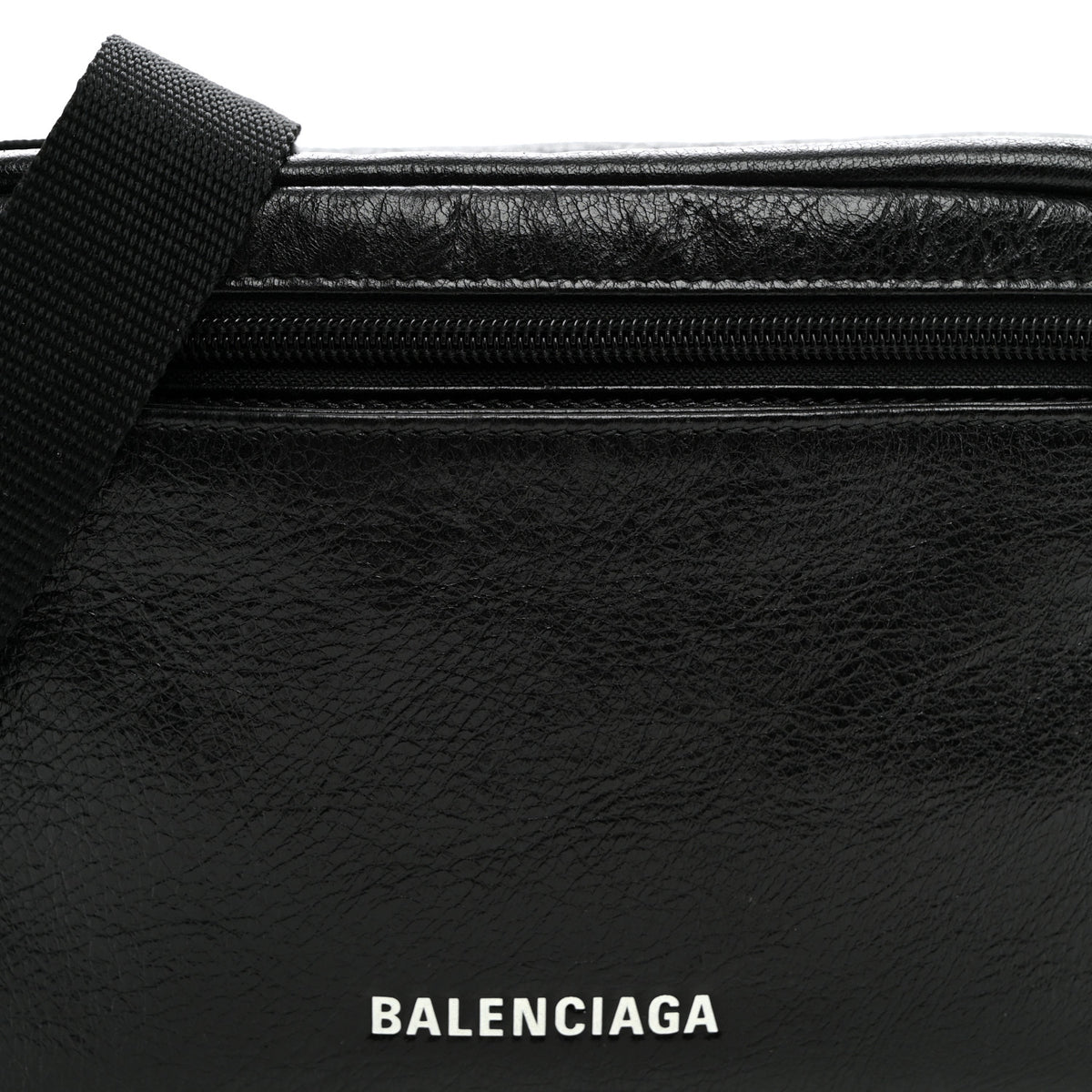 Balenciaga Calfskin Explorer Shoulder Bag Black 7 of 9