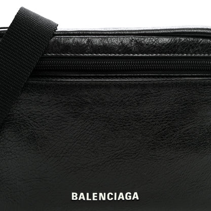 Balenciaga Calfskin Explorer Shoulder Bag Black 7 of 9