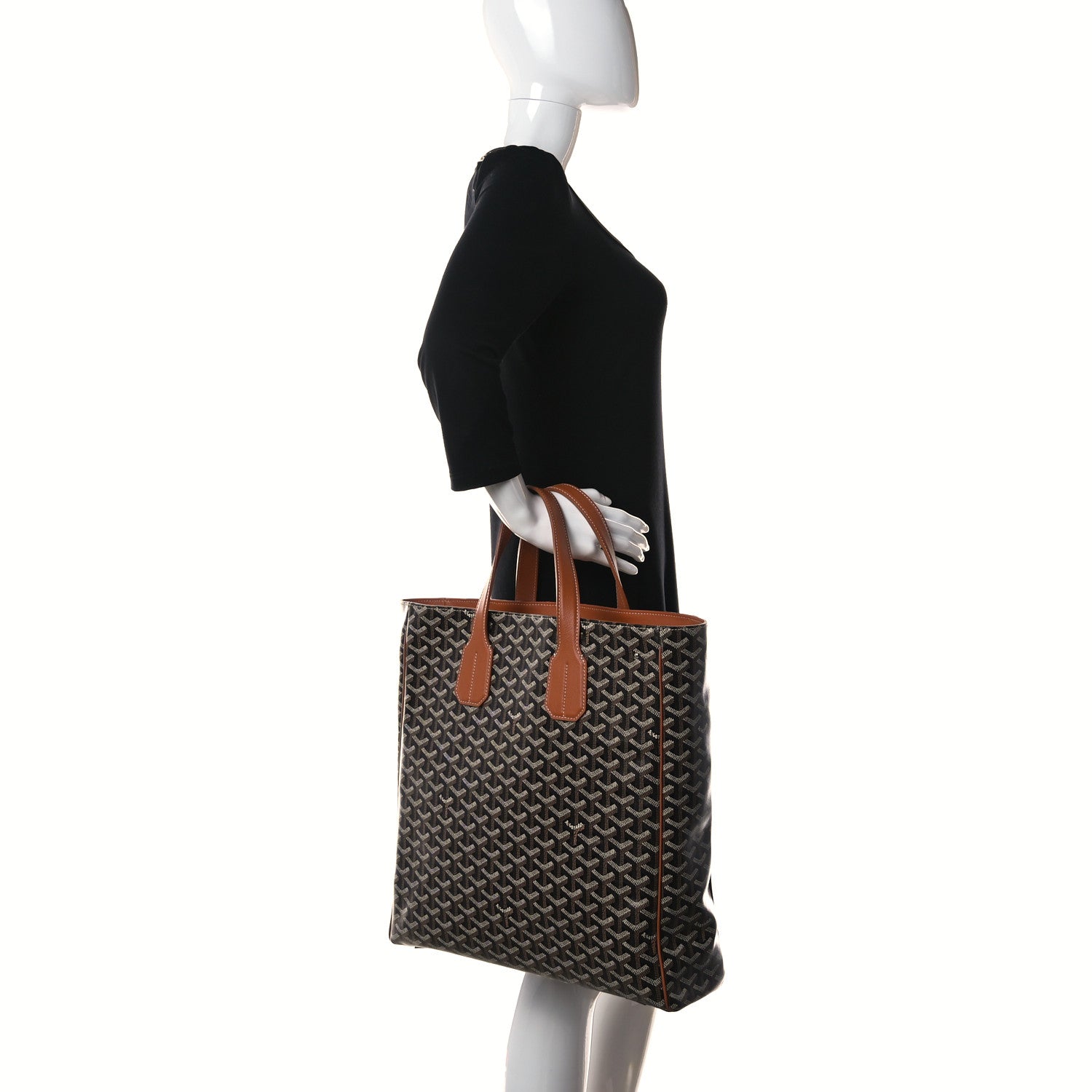 Goyard Goyardine Voltaire III Tote Black Gold 4 of 14