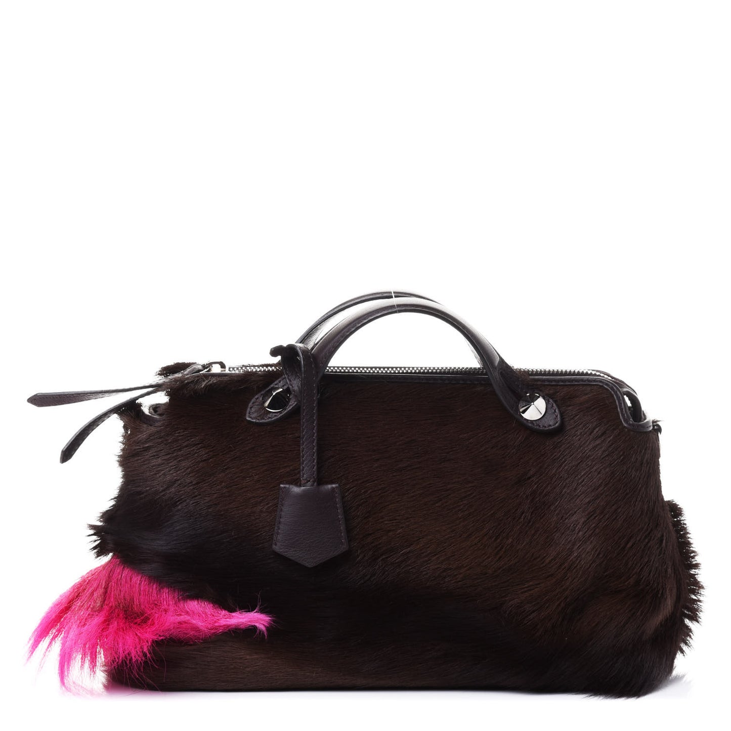 Springbok Vitello Dolce Medium By The Way Boston Bag Brown Pink