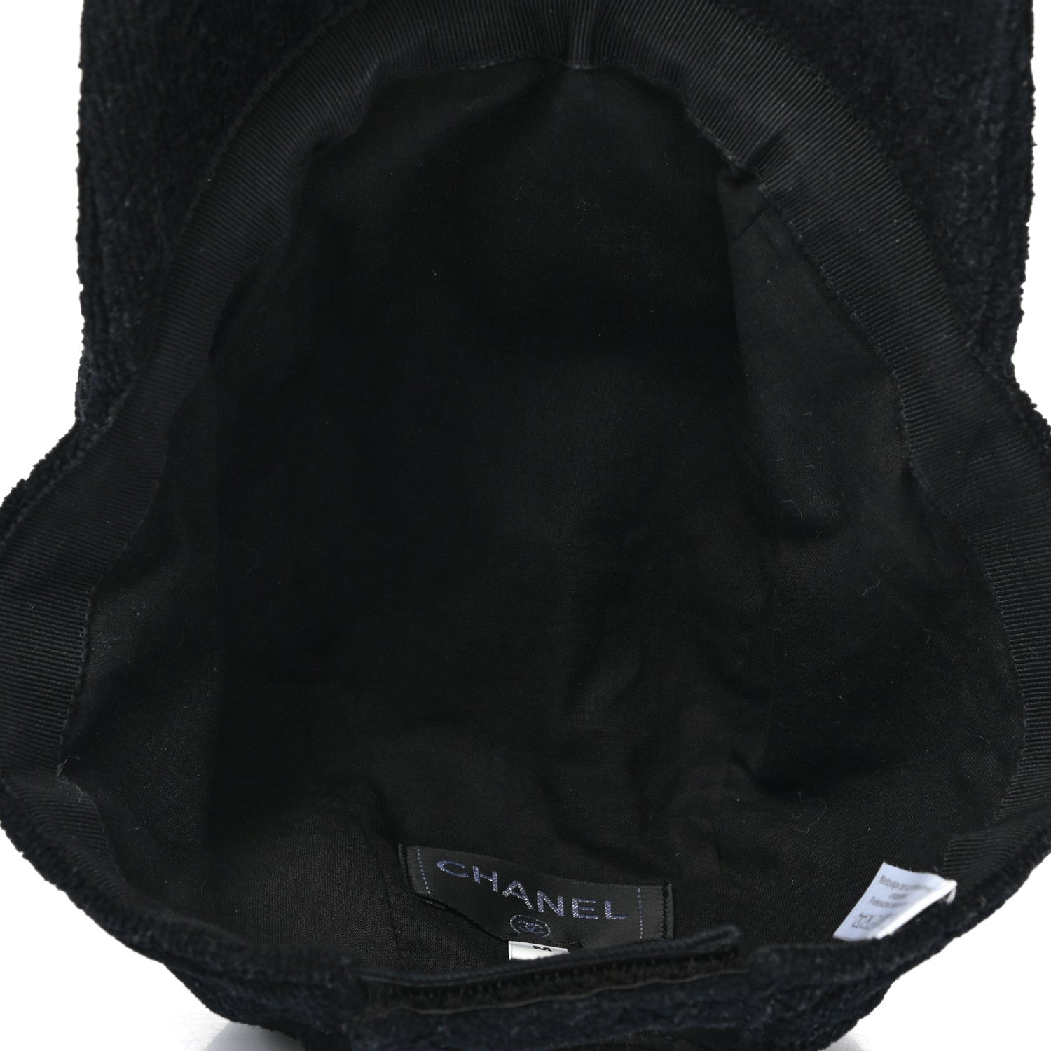 Chanel Terry Cotton CC Cap Hat M Black 7 of 9