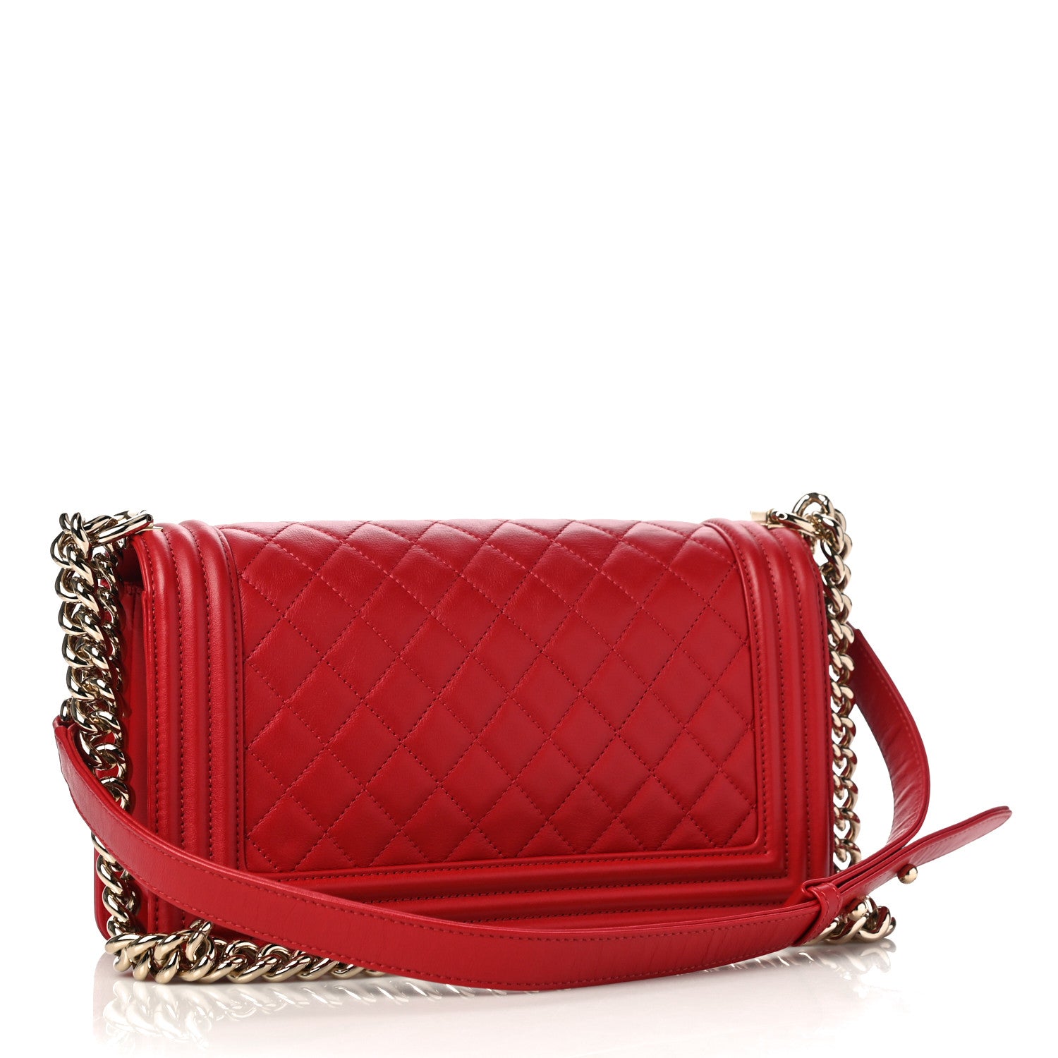 Chanel Lambskin Quilted Medium Boy Flap Red 3 of 13