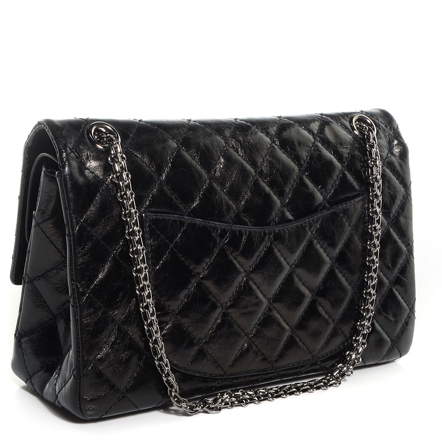 Chanel Aged Calfskin 2.55 Reissue 226 Flap Metallic Black 3 of 9
